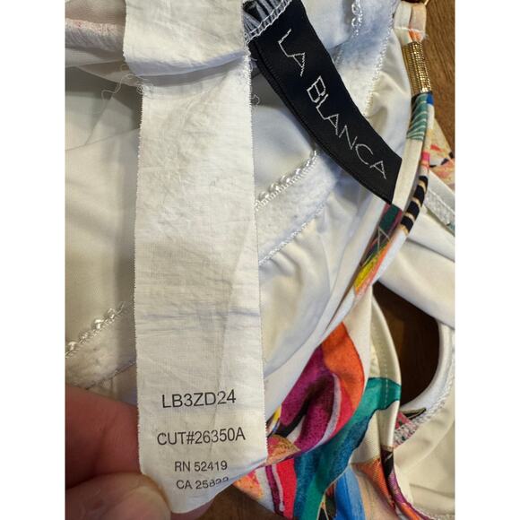 La Blanca Floral One-Piece Swimsuit Size 6 / Medium Tropical Print - Picture 6 of 8